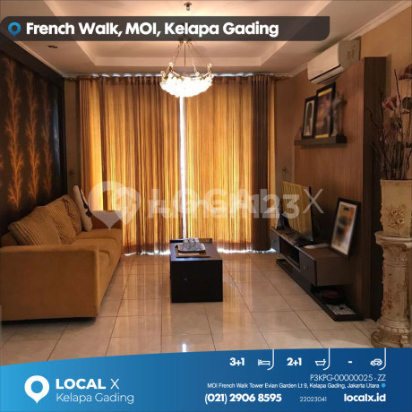 Apartemen MOI French Walk Tower Evian Garden Lt 9, Kelapa Gading, Jakarta Utara