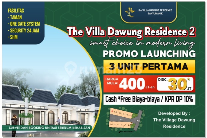 Rumah Rasa Vila di Dawung Pudakpayung Banyak Promo untuk 3 Pembeli Pertama