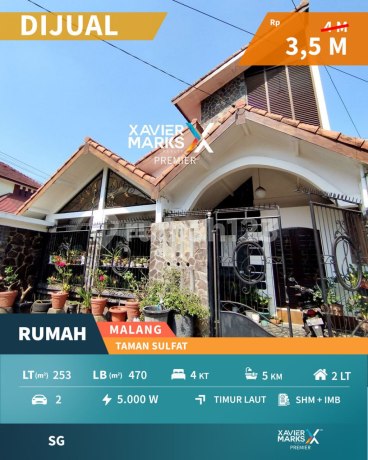 Rumah Turun Harga di Taman Sulfat Malang Nyaman Hoki Bagus Rumah Turun Harga di Taman Sulfat Malang Nyaman Hoki Bagus