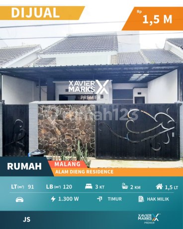 Dijual Rumah Dekat Unmer dan Mall di Alam Dieng Residence Malang
