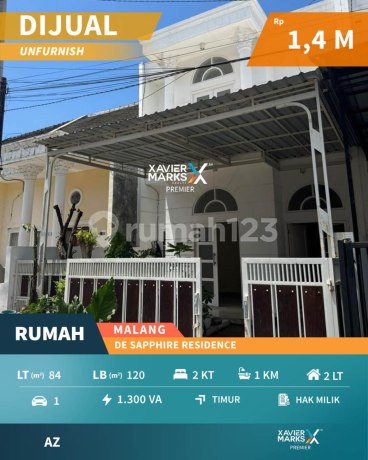 Dijual Rumah Modern 2Lt di De Sapphire Residence Lowokwaru Malang Dijual Rumah Modern 2Lt di De Sapphire Residence Lowokwaru Malang