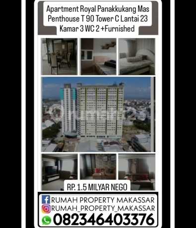Apartment Royal Panakkukang Mas Penthouse Type 90 Tower C Lantai 23 Kamar 3 Wc 2 +Furnished Rp. 1.5 Milyar Nego Apartment Royal Panakkukang Mas Penthouse Type 90 Tower C Lantai 23 Kamar 3 Wc 2 +Furnished Rp. 1.5 Milyar Nego