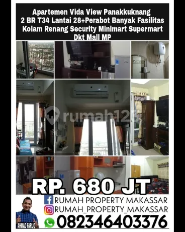 Apartemen Vida View Panakkuknang 2 BR T34 Lantai 28+Perabot Banyak Fasilitas Kolam Renang Security Minimart/Supermart Dkt Mall Mp Rp 680 Jt Apartemen Vida View Panakkuknang 2 BR T34 Lantai 28+Perabot Banyak Fasilitas Kolam Renang Security Minimart/Supermart Dkt Mall Mp Rp 680 Jt