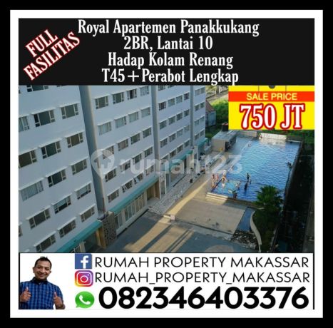 Royal Apartemen Panakkukang Makassar 2Br, Lantai 10 Hadap Kolam Renang T45+Perabot Lengkap Rp. 750 Jt Royal Apartemen Panakkukang Makassar 2Br, Lantai 10 Hadap Kolam Renang T45+Perabot Lengkap Rp. 750 Jt