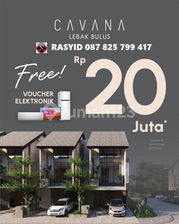 Dijual Rumah 3 Lantai New Cluster Cavana Lebak Bulus Cilandak Jakarta Selatan