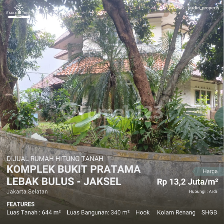 Dijual - Rumah Hook Strategis Hitung Tanah di Komplek Bukit Pratama, Lebak Bulus, Jakarta Selatan Dijual - Rumah Hook Strategis Hitung Tanah di Komplek Bukit Pratama, Lebak Bulus, Jakarta Selatan