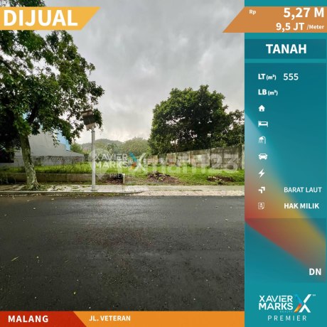 Properti Langka Dijual Tanah Kavling De Rumah Jl Veteran Klojen Malang