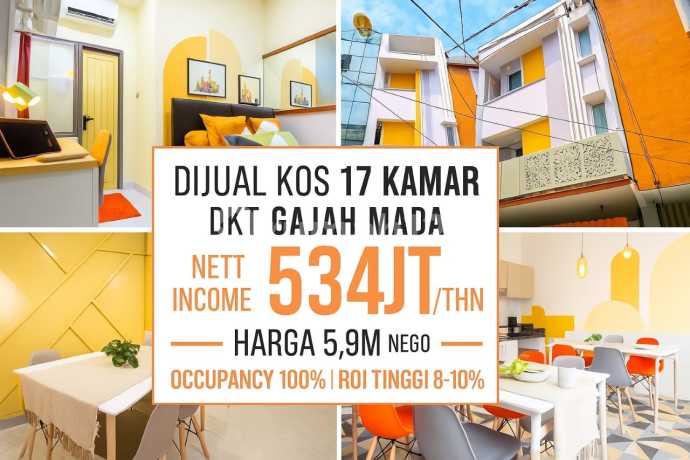 Rumah Kost 17 Kamar Dekat Itc Roxy Jakpus