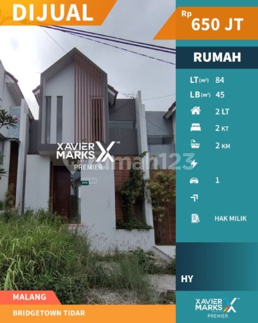 h133 New House only around 650 Million, in BridgeTown Tidar Malang