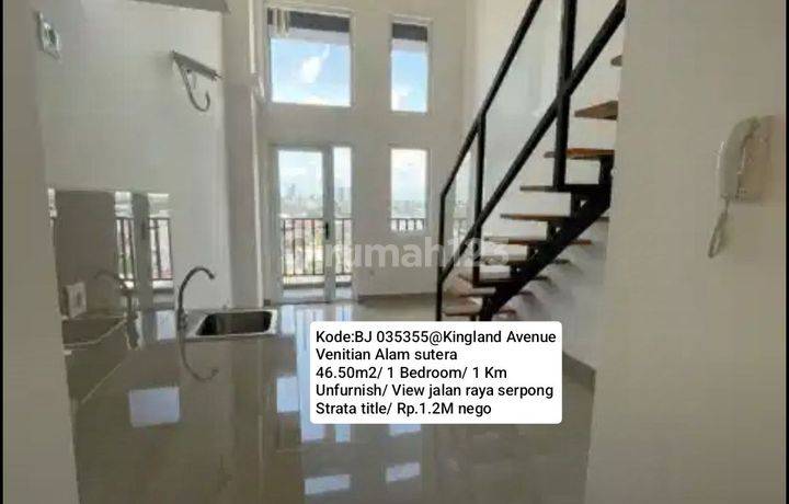 Apartemen 1 Bedroom View Kota @ Kingland Avenue Alsut