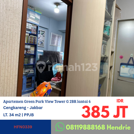 Hfn0339 Apartemen Green Park View Tower G 2Br Lantai 6 Furnish Cengkareng Jakarta Barat