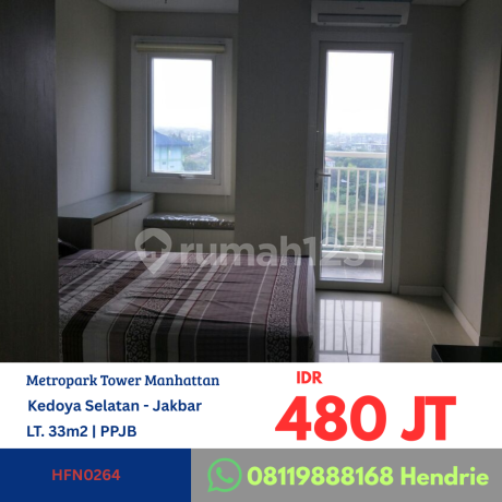 Hfn0264 Metro Park Tower Manhattan Studio Type Furnished 8th Floor, Kedoya, West Jakarta