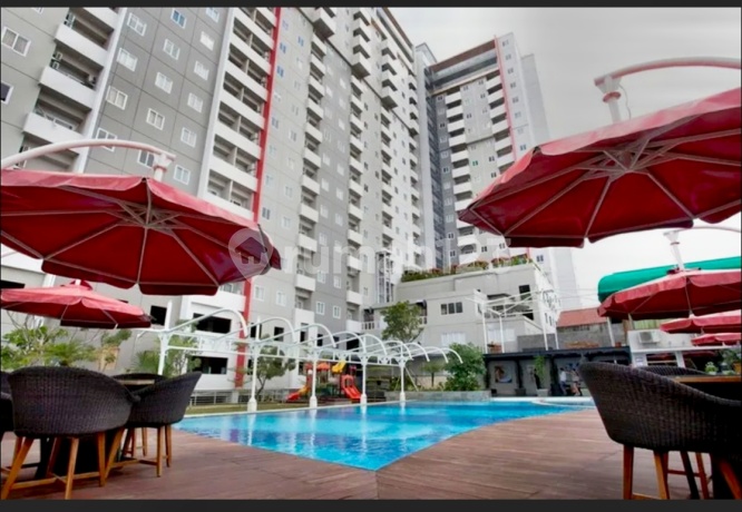 apartemen tengah kota siap huni, 2kamar lantai 18 view bagus, strategis,dekat kemana saja.