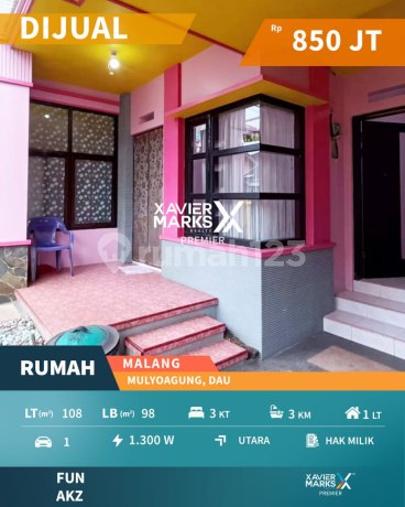 d094  Rumah Cantik di Villa Sengkaling area Kampus III UMM  Malang 