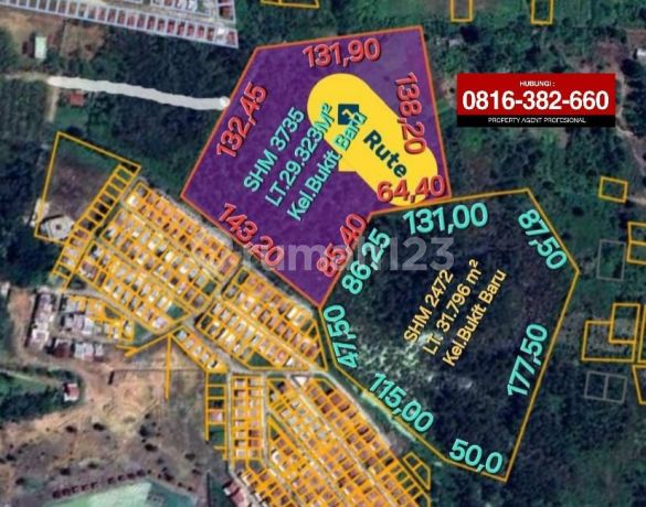 Dijual Tanah 6,1 Ha (61.000m2) di Tanjung Barangan Palembang