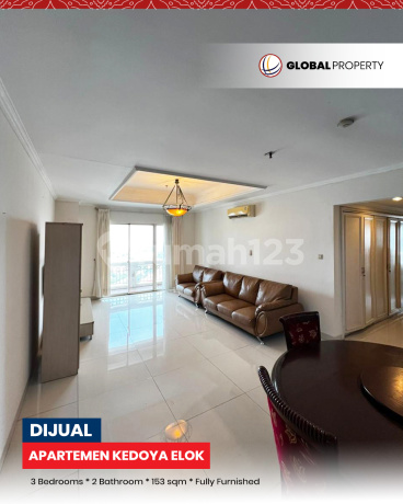 Dijual Apartemen Kedoya Elok 3 Bedroom, Fully Furnished, Jakarta Barat