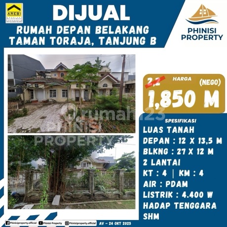 Rumah SHM di Perumahan Taman Toraja, Jl. Danau Maninjau No. 63, Tanjung Merdeka, Tamalate, Kota Makassar, Sulawesi Selatan, Indonesia, 90225, Makassar