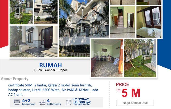DIJUAL Rumah di Gema Pesona Estate JL. Tole Iskandar Depok 