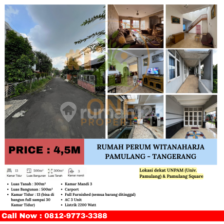 Dijual Murah Perumahan Witanaharja Country Estate Pamulang - Tangerang Selatan