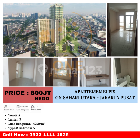Apartemen Elpis, Gn. Sahari Utara, Sawah Besar - Jakarta Pusat