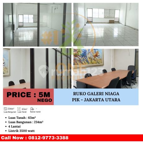 Turun Harga!! Dijual Ruko di Galeri Niaga Mediterania, PIK, Kapuk Muara, Penjaringan - Jakarta Utara