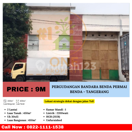 Dijual Pergudangan Bandara Benda Permai, Benda - Tangerang