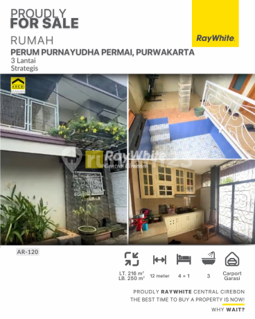 Jual Rumah 3 Lantai Strategis di Perumahan Purnayudha Permai, Purwakarta