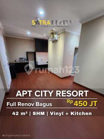 APARTEMEN CITY RESORT SUDAH RENOVASI UNIT RAPI SIAP HUNI
