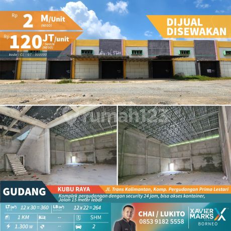 Komplek Pergudangan Prima Lestari Di Transkalimantan Sei Ambawang Akses Kontainer 40 feet