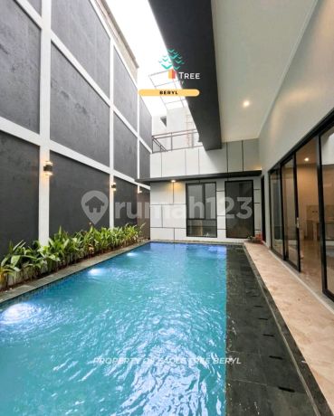 Rumah Tropical House Adaprivate Pool Kmr 5+2 di Mertilang Bintaro