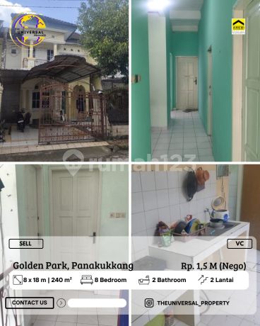 Dijual Rumah 2Lt Cluster Golden Park Panakukkang 1,5M Nego Vc