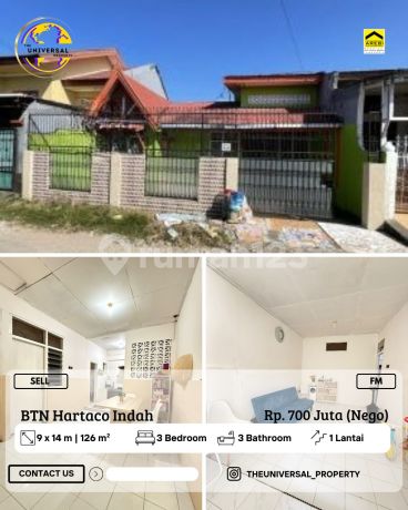 A 1-Story Ready-to-Occupy House for Sale at Btn Hartaco Indah Price: IDR 700 Million (Negotiable, Finish)