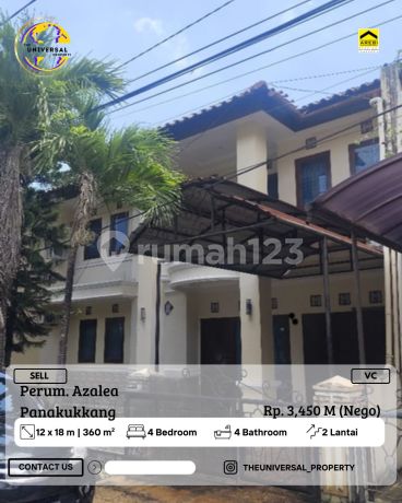 Dijual Rmh 2Lt Perumahan Azalea Panakukkang 3,450 M Nego Vc Dijual Rmh 2Lt Perumahan Azalea Panakukkang 3,450 M Nego Vc