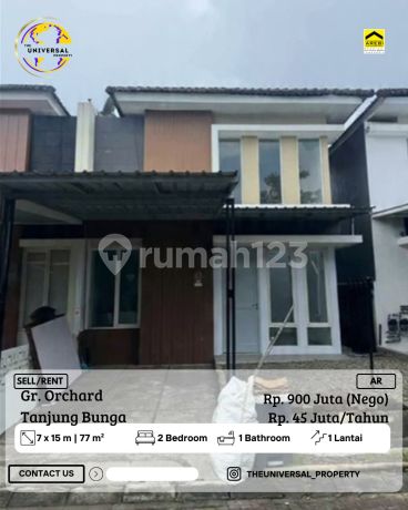 Dijual/Disewakan Rumah 1Lt Grand Orchard Tanjung Bunga 900Jt Ar Dijual/Disewakan Rumah 1Lt Grand Orchard Tanjung Bunga 900Jt Ar