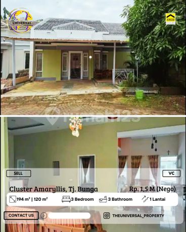 Dijual Rumah 1Lt Cluster Amaryllis Siap Huni Harga 1,5 M Nego Vc Dijual Rumah 1Lt Cluster Amaryllis Siap Huni Harga 1,5 M Nego Vc