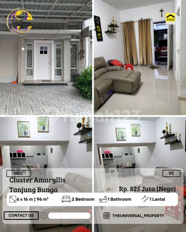Dijual Rumah 1Lt Cluster Amaryllis Tj Bunga Siap Huni 825Jt Vc Dijual Rumah 1Lt Cluster Amaryllis Tj Bunga Siap Huni 825Jt Vc