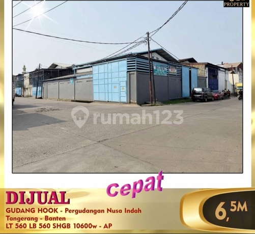 Di Jual Gudang Di Pergudangan Nusa Indah, Tangerang-banten