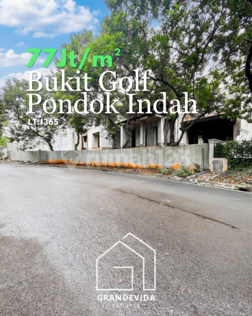 Land For Sale Pondok Indah, Land Area Calculated, Prime Golf Hill Area, Wide Road Row.