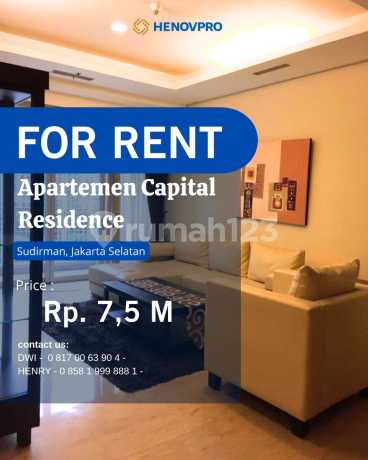 Dijual Best Unit 2BR Apt. Capital Residence Sudirman Pool View