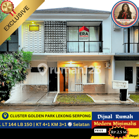 Dijual Rumah Modern Digolden Park Serpong Selangkah Ke Bsd