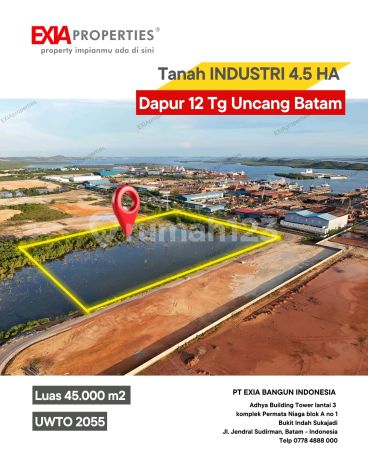 Lahan Industri 4.5 Hektar Sagulung Dapur 12 Batam Strategis 