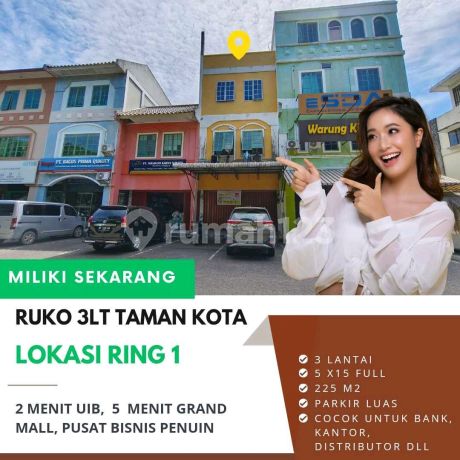 Ruko 3.5 Lantai Taman Kota Mas Sederet Bank Mestika Harga Super Menarik