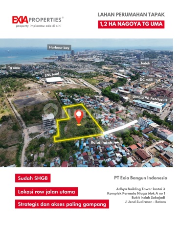 Tanah Strategis untuk Perumahan Nagoya Baloi Indah 1,2 Hektar Tanah Strategis untuk Perumahan Nagoya Baloi Indah 1,2 Hektar