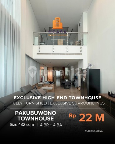 Apartemen Pakubuwono Townhouse 4 BR Size 432 Sqm Full Furnished