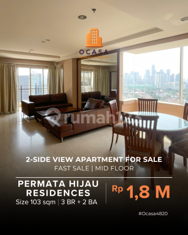 Affordable Permata Hijau Residences Apartment 2 Bedroom Size 103 Sqm