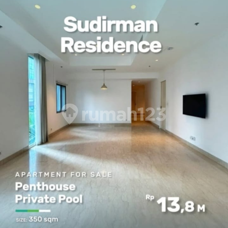 Jual Penthouse with Private Pool at Sudirman Residence Luas 350sqm,harga 13,8M nego 
