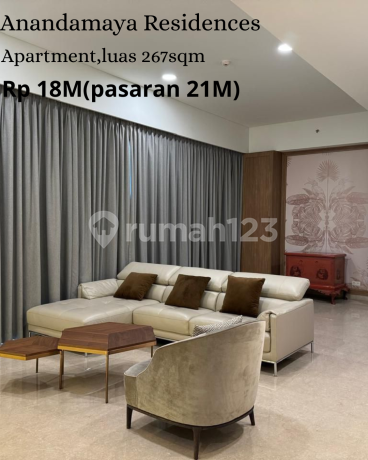 Jual Cepat Anandamaya Residences At Sudirman Luas267sqm,Harga 18M(Pasaran 21M) Jual Cepat Anandamaya Residences At Sudirman Luas267sqm,Harga 18M(Pasaran 21M)