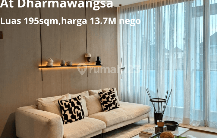 Jual Apartment Savyavasa At Dharmawangsa Luas 195sqm,harga 13.7 Milyar Nego