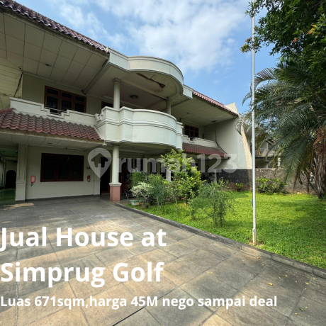 Jual House at Simprug Golf Luas 671sqm,harga 45M nego Jual House at Simprug Golf Luas 671sqm,harga 45M nego