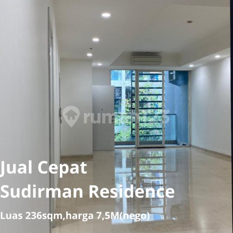 Quick Sale Sudirman Residence 236sqm, price 7.5M negotiable.